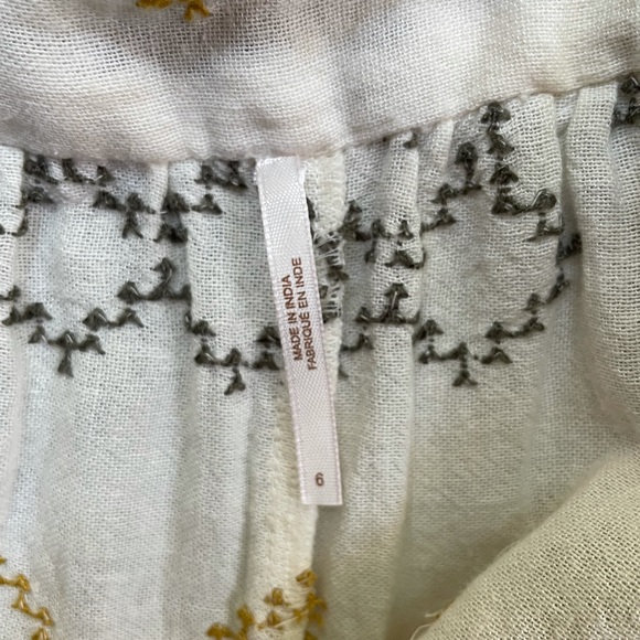 Free People Toluca Wide Leg Embroidered Pants 6 - Picture 13 of 14